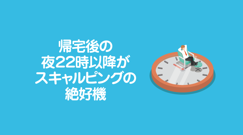 帰宅後の夜22時以降がスキャルピングの絶好機