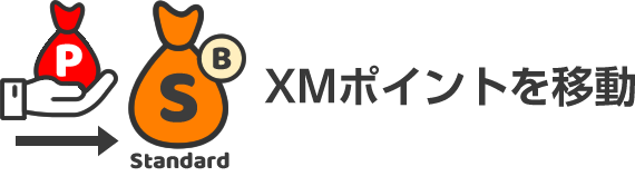 4. 管理画面から「XMポイント」を「スタンダード口座（B）」に交換