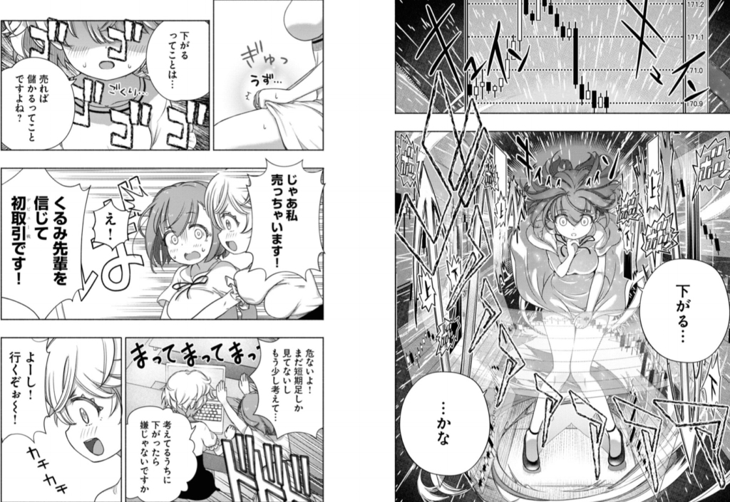 FX戦士くるみちゃん「くるみの助言どおりにエントリーする芽吹」