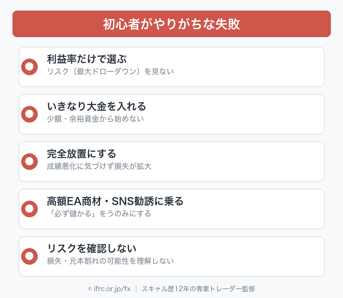 初心者がやりがちな失敗