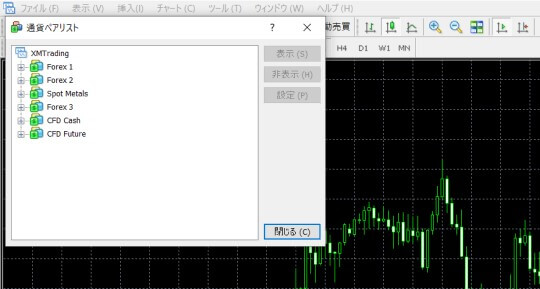 XMMT4通貨ペアリスト