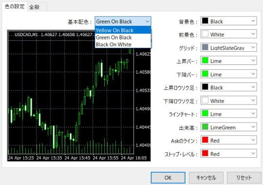 XMMT4色の設定