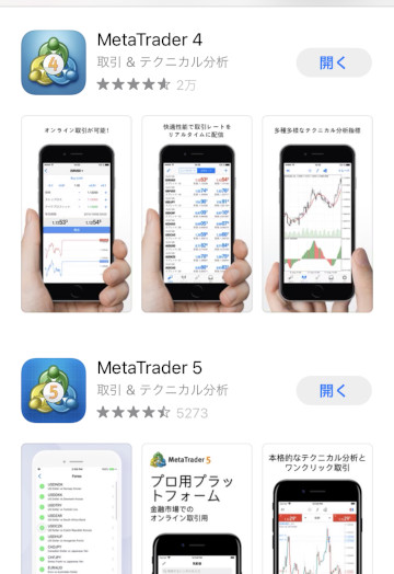 スマホ版Meta Trader