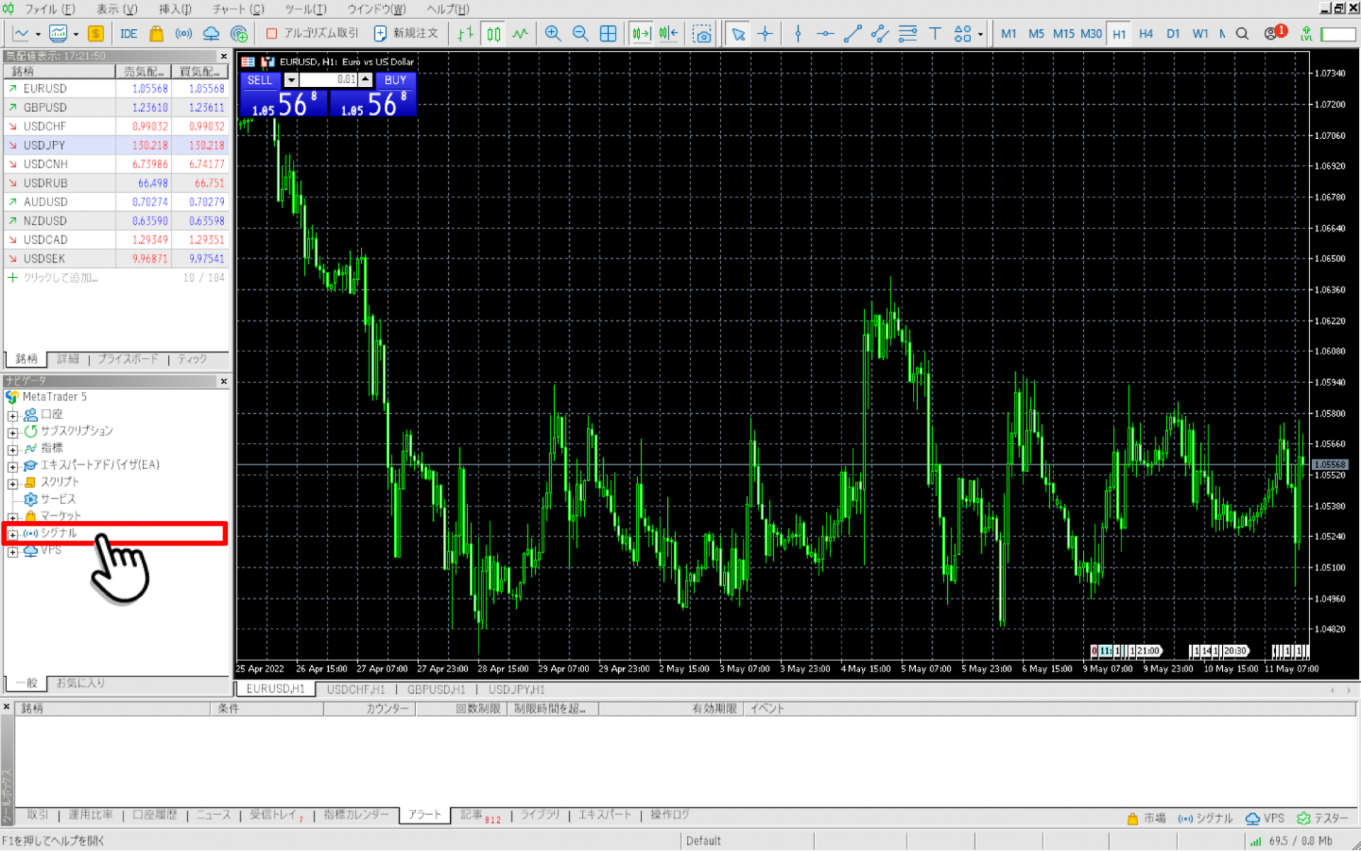 MT4/MT5でシグナルを選択