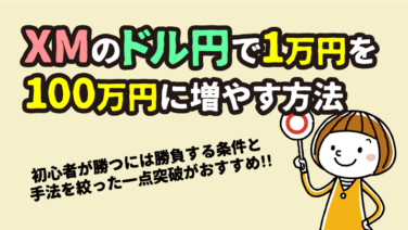 XMのドル円で1万円から100万円稼ぐ方法